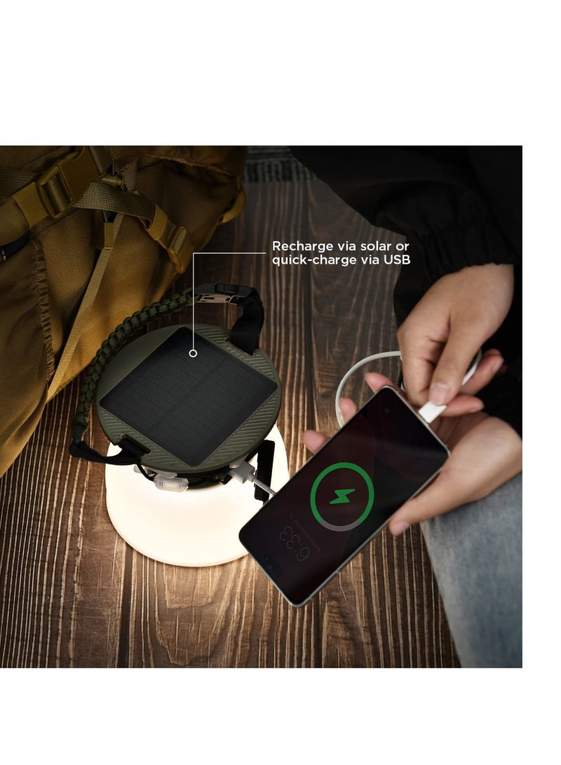 SYOSI Color Solar String Lights, Outdoor Camping String Lights with Lantern, Rechargeable & Power Bank, 3 Color Modes, IP65 Waterproof  Lights for House Indoor Outside Decorations/Camping - Image 4