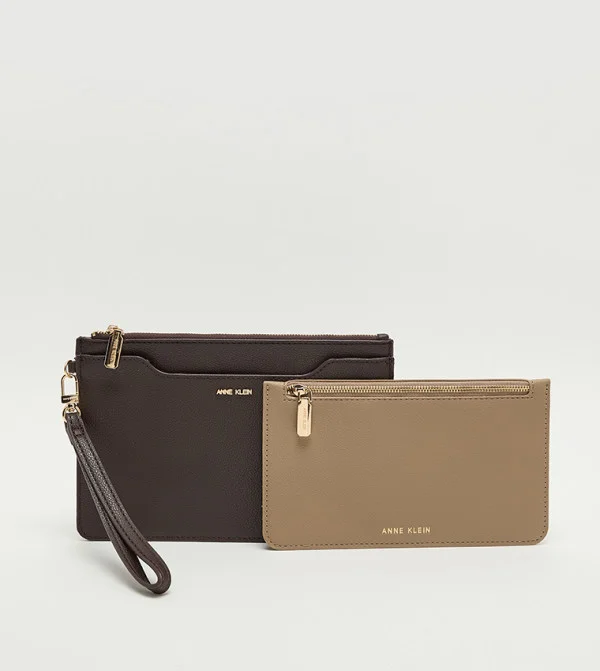 آن كلاين Anne Klein 2-piece Logo Detail Wallet Set