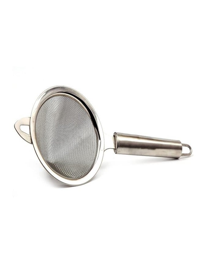 Alluring Homz Stainless Steel Tea Strainer Medium Conical Cone Mesh Strainer for Cocktails Coffee Juice Tea,Healthy & Easy Clean,Long Handle & Hanging Loop(25 cm Length x 9 cm Dia)(Set of 2, Silver) - Image 3
