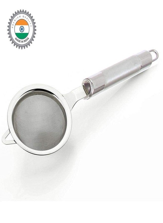 Alluring Homz Stainless Steel Tea Strainer Medium Conical Cone Mesh Strainer for Cocktails Coffee Juice Tea,Healthy & Easy Clean,Long Handle & Hanging Loop(25 cm Length x 9 cm Dia)(Set of 2, Silver) - Image 2