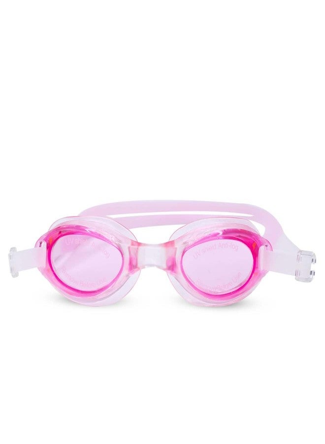 KAVIN Adjustable Swimming Goggles With Strap and Earplugs for Men, Women and Adults Pack of 1 (Pink) - Image 1