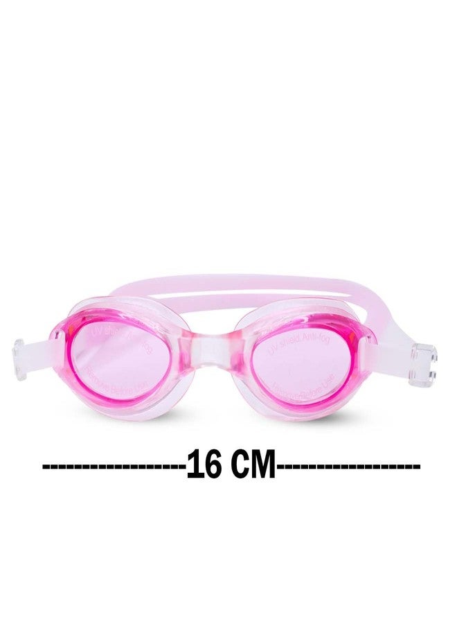 KAVIN Adjustable Swimming Goggles With Strap and Earplugs for Men, Women and Adults Pack of 1 (Pink) - Image 2