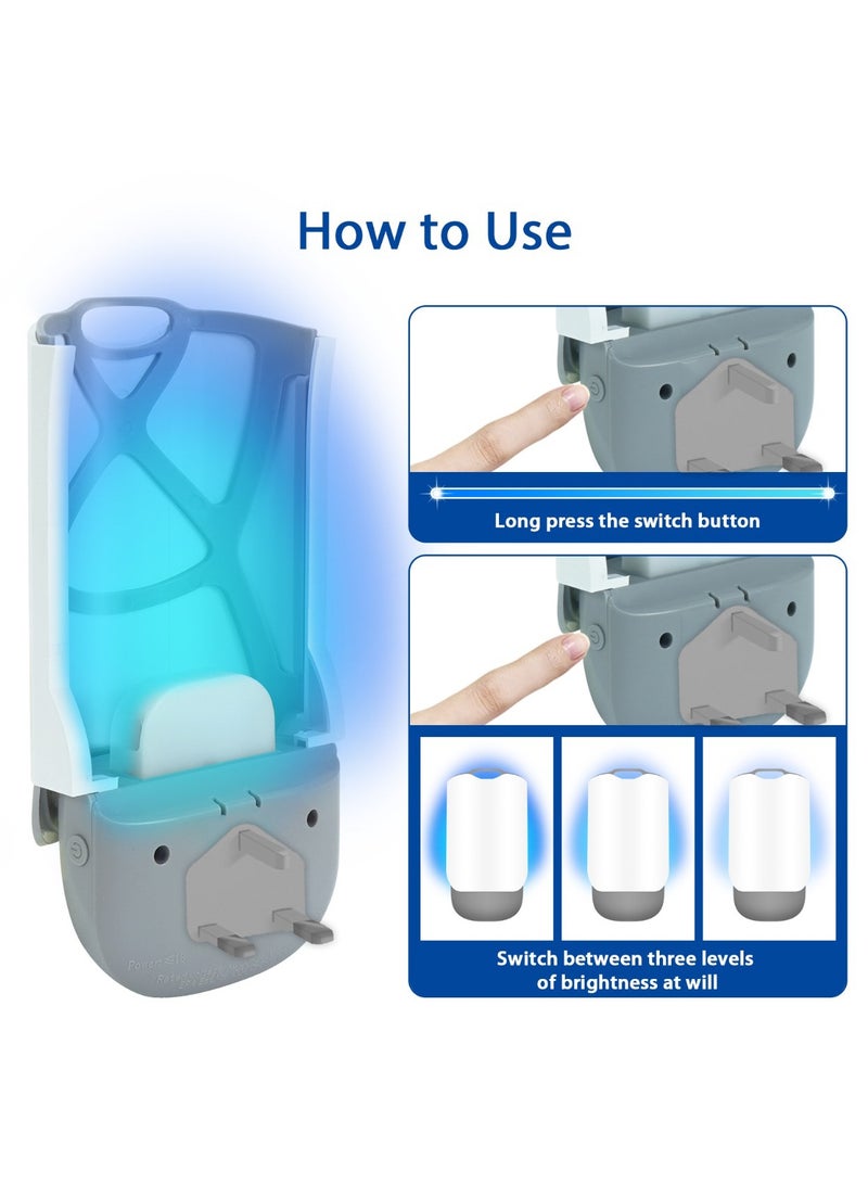 ABJ Plug-in Flying Insect Trap – Fruit Fly, Gnat, Moth & Mosquito Catcher with UV Night Light, Silent Operation, Easy to Use – Includes 1 Device + 5 Sticky Refills – Ideal for Home, Kitchen, Bedroom - Image 4