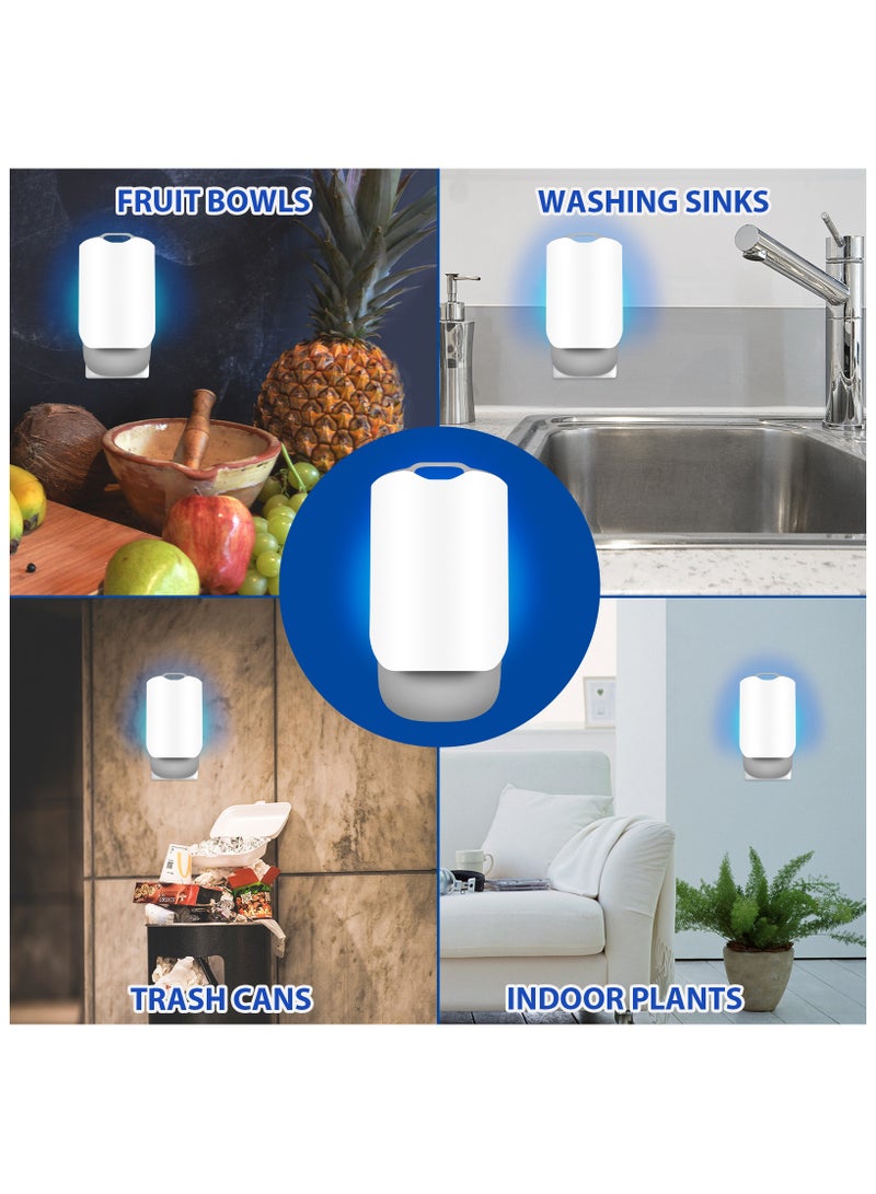 ABJ Plug-in Flying Insect Trap – Fruit Fly, Gnat, Moth & Mosquito Catcher with UV Night Light, Silent Operation, Easy to Use – Includes 1 Device + 5 Sticky Refills – Ideal for Home, Kitchen, Bedroom - Image 5