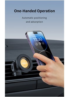 Recci Magsafe Car Mount for Air Vent 360° Rotatable Car Phone Mount Ultra Stable Magnetic Phone Holder for Car Strong Magnet, One-hand Operation Compatible With iPhone 16 15 14 13 12 Series ‎Samsung S24 S23 MagSafe Case  - Image 5