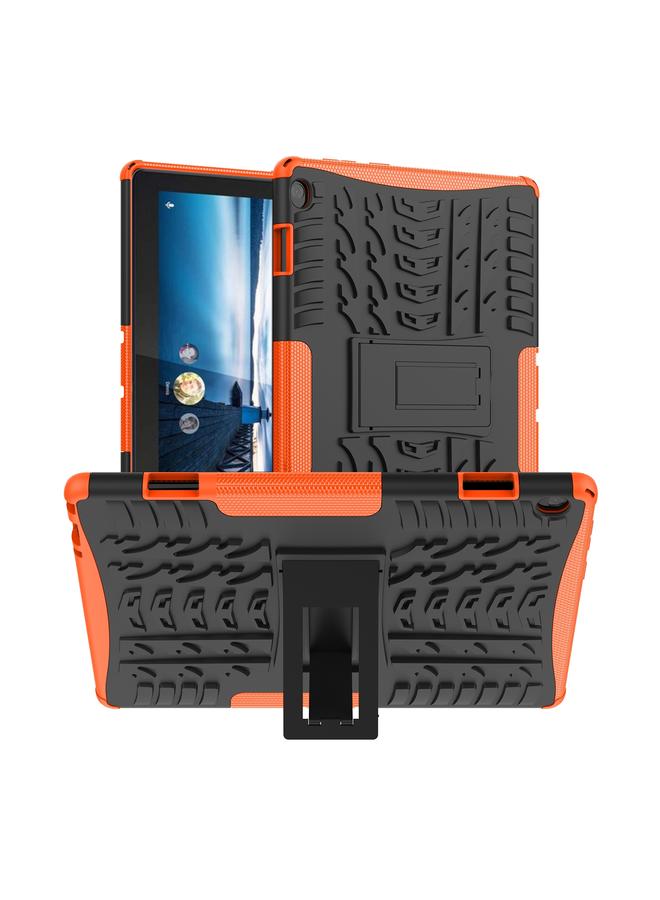 اس-توب جراب واقي من الصدمات مصنوع من مادة TPU+PC لجهاز Lenovo Tab M10 X605 / X505 مع حامل - Image 1