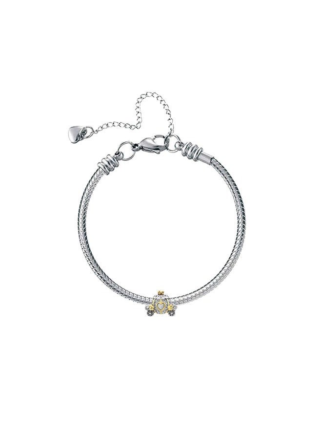 KunBead Women Girls Birthday Gift Carriage Bead Charm Compatible with Pandora Bracelets, Copper, glass - Image 3
