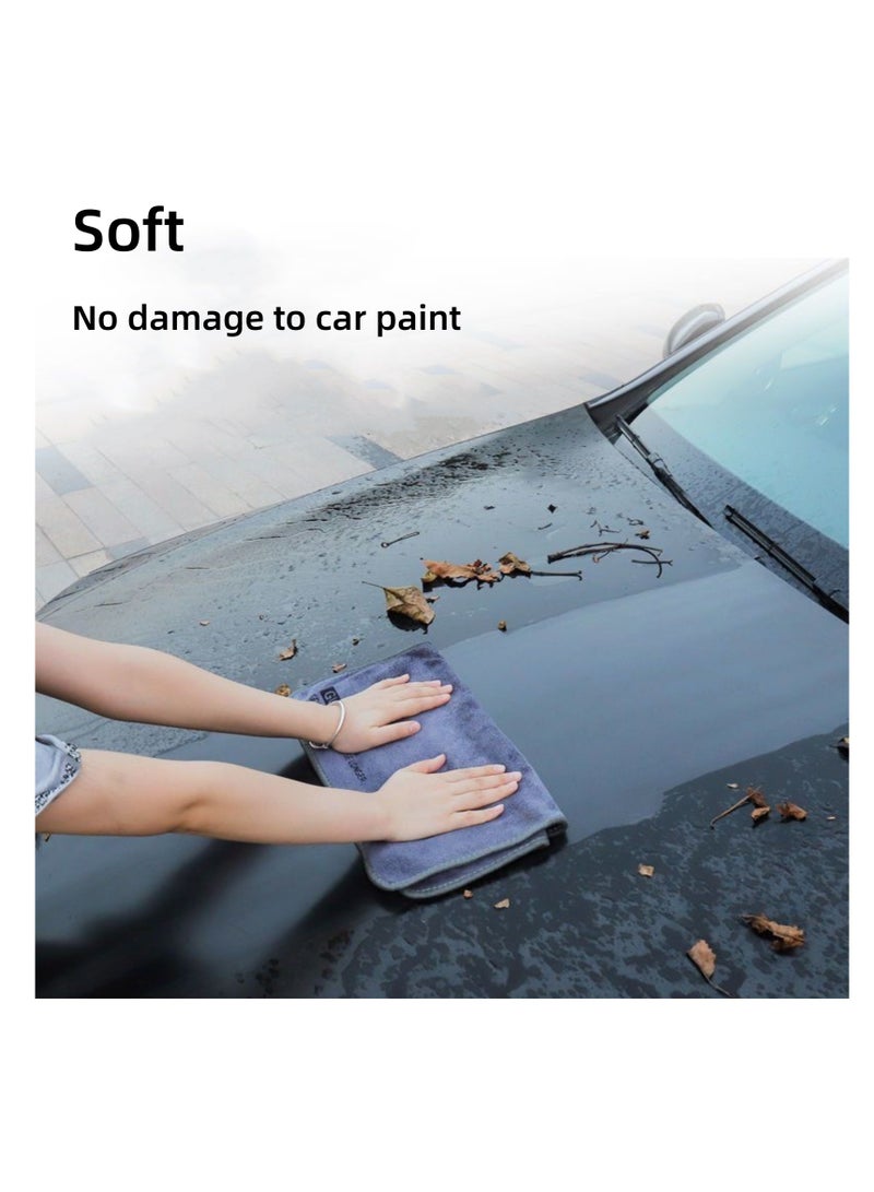 NOVOLAN 2Pcs Microfiber Car Cleaning Cloth Microfiber Double-Sided Short Velvet Car Wash With Towel To Wipe The Car Cloth Towel High-Efficiency Water Absorption Soft and Gentle Not Shed (35x75cm) - Image 4