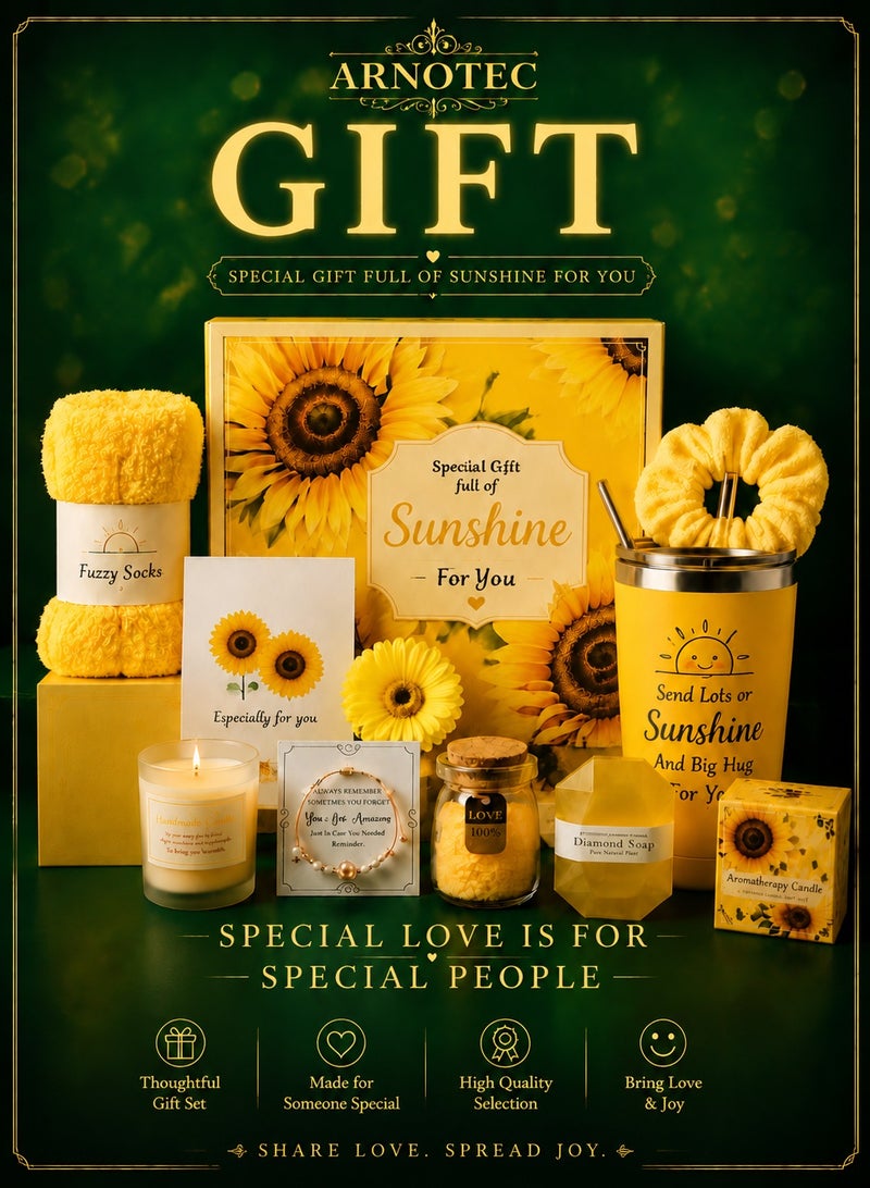 ARNOTEC Mother's Day, Birthday & Holiday Gifts for Women, Relaxing Spa Gift Basket Set, Unique Gift Ideas for Christmas, Mother’s Day, Thanksgiving & Anniversary, Gifts for Mom, Sister, Best Friend, Wife, Coworker, Teacher, Nurse - Image 1
