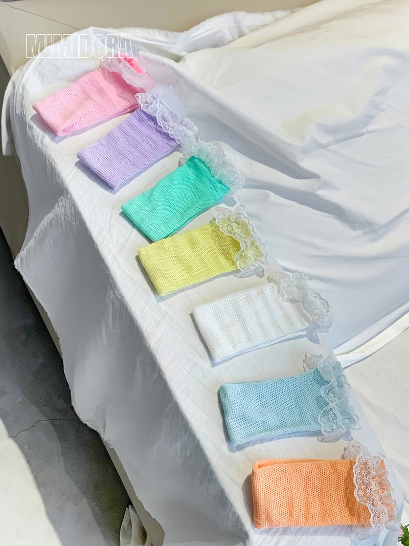Summer Mesh Socks Over The Knee Anti-Mosquito Socks Children'S Mid-Length Socks Girls' Baby Boneless Pine Socks Colorful Cotton Socks Summer - Image 5