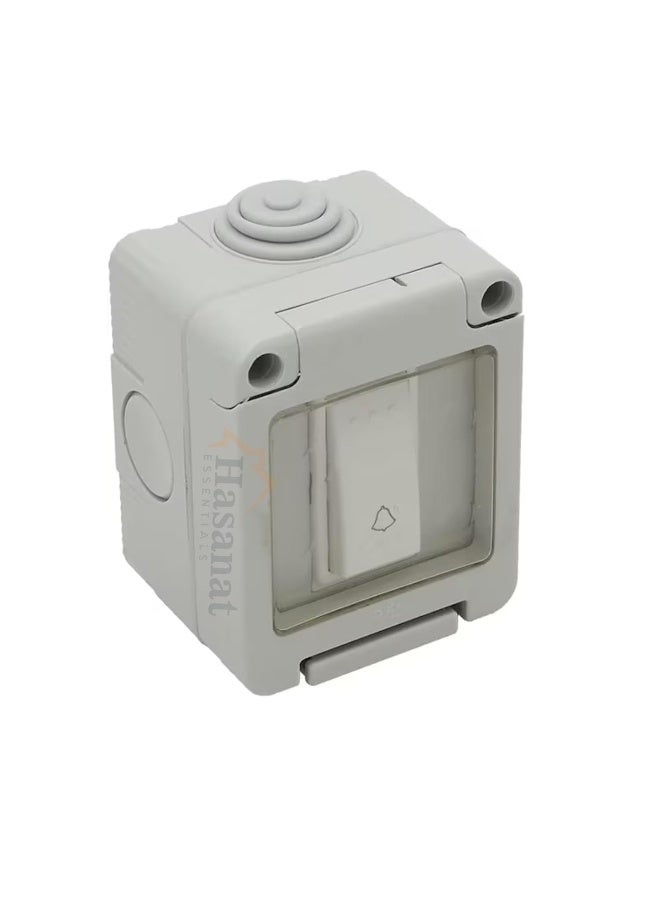 Hasanat Essentials Outdoor Waterproof Switch Socket â€“ IP55 Rated, Weatherproof Surface-Mounted Box, Grey Finish 13A Socket