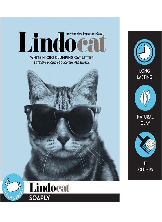 LindoCat - High Performance Absorption And Clumping Cat Litter With Soap Scent 5 Liters - Image 1