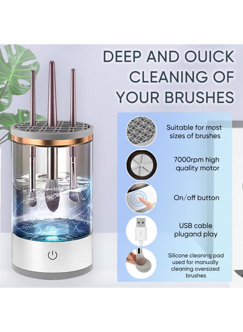Electric Makeup Brush Cleaner - A high-efficiency electric makeup brush cleaner for thorough brush cleaning, perfect for makeup artists and enthusiasts - Image 3