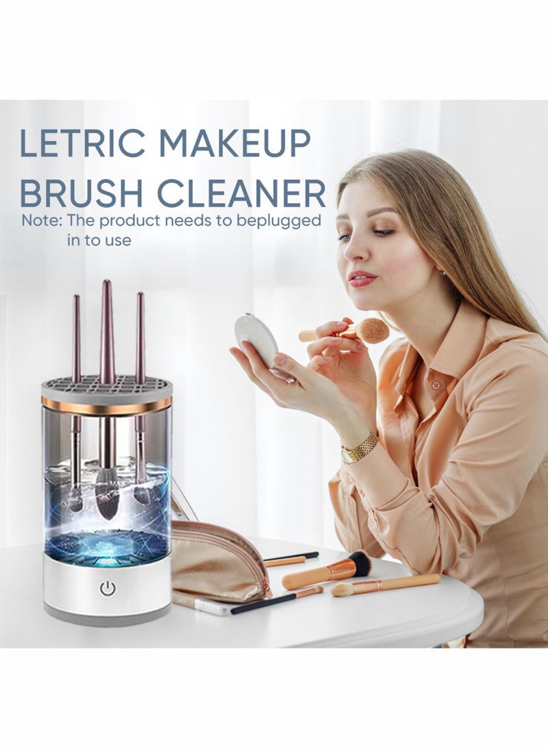 Electric Makeup Brush Cleaner - A high-efficiency electric makeup brush cleaner for thorough brush cleaning, perfect for makeup artists and enthusiasts - Image 5