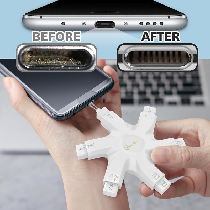 Tassmpitor for iPhone Cleaning Kit Port Cleaner, Repair and Restore Tool for iPad Pro Watch Cell Phone Charging Port, Lightning Charger Cables Speaker Airpod Cleaning Putty Dust for All Devices - Image 3