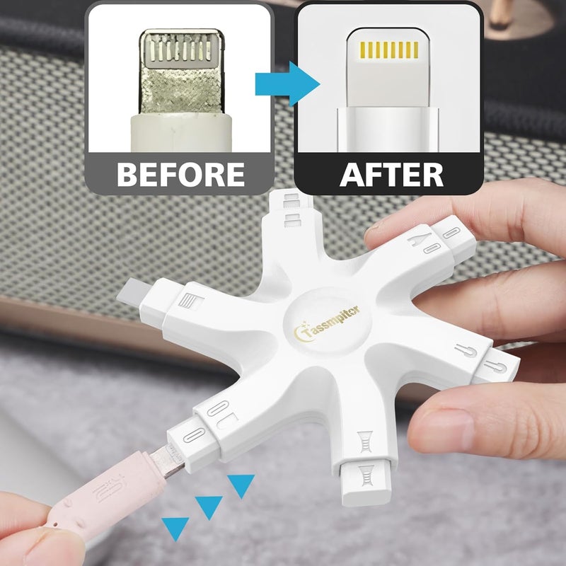 Tassmpitor for iPhone Cleaning Kit Port Cleaner, Repair and Restore Tool for iPad Pro Watch Cell Phone Charging Port, Lightning Charger Cables Speaker Airpod Cleaning Putty Dust for All Devices - Image 4