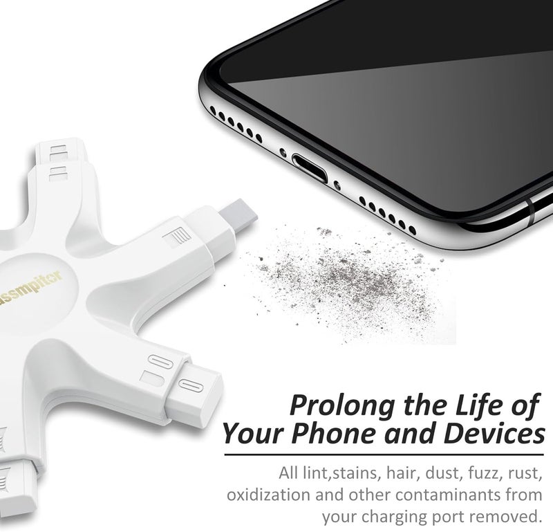 Tassmpitor for iPhone Cleaning Kit Port Cleaner, Repair and Restore Tool for iPad Pro Watch Cell Phone Charging Port, Lightning Charger Cables Speaker Airpod Cleaning Putty Dust for All Devices - Image 2