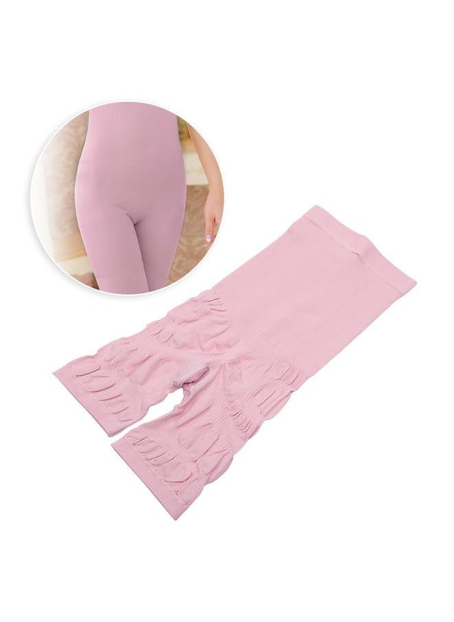 Women Postpartum Abdomen Underwear Butt lifting Body Shaping Abdomen Panties (Pink L)