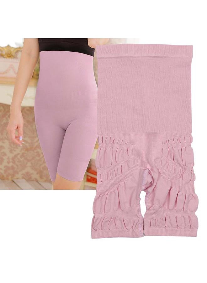 Women Postpartum Abdomen Underwear Butt lifting Body Shaping Abdomen Panties (Pink L)