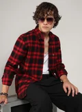 Campus Sutra Black & Red