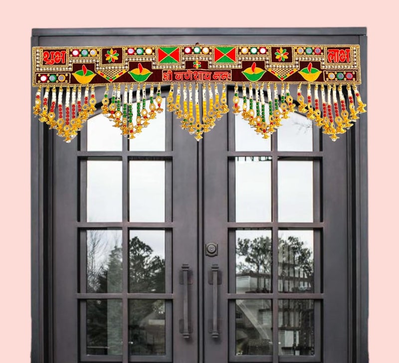 DK trades DK trades Handmade Entrance Main Door Hanging Toran Art Door Bandarwal for House Diwali Decoration Toran Toran for Mandir Hangings for Decoration Door  - Image 1