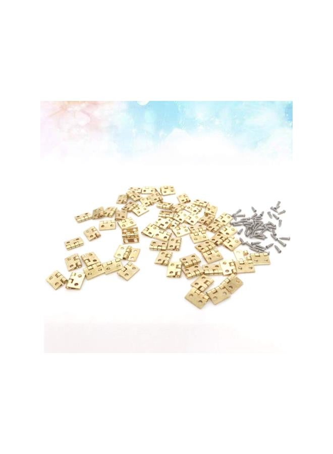 klarako 12pcs Antique Bronze Mini Hinges Folding Hinge with Replacement Screws for Wooden Jewelry Box Dollhouse Crafts - Image 2