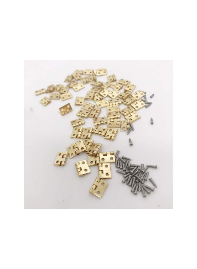 klarako 12pcs Antique Bronze Mini Hinges Folding Hinge with Replacement Screws for Wooden Jewelry Box Dollhouse Crafts - Image 3