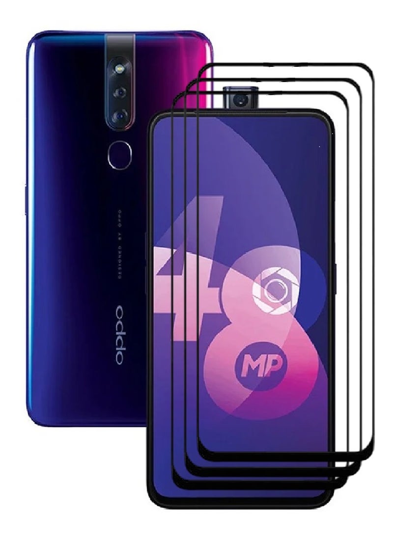 AINA 3 Pieces Tempered Glass Screen Protector 5D Designed For Oppo F11 Pro Full Glue Edge to Edge Full Screen Coverage And Bubble Free - Image 1