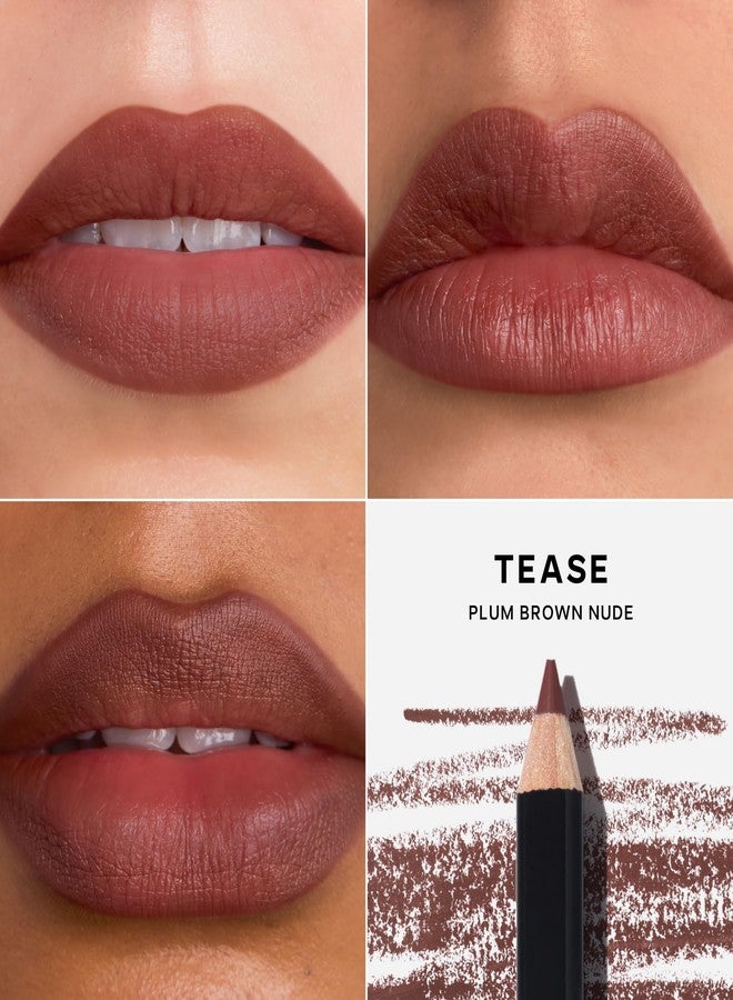 Saie Lip Liner 101 - Lip Pencil Made with a Creamy, Soft Matte Formula for a Naturally Framed or Fully Filled Look - Supercharged with Shea Butter & Jojoba Oil - Tease (.05 oz) - Image 3