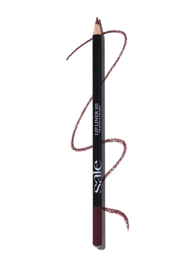 Saie Lip Liner 101 - Lip Pencil Made with a Creamy, Soft Matte Formula for a Naturally Framed or Fully Filled Look - Supercharged with Shea Butter & Jojoba Oil - Tease (.05 oz) - Image 1