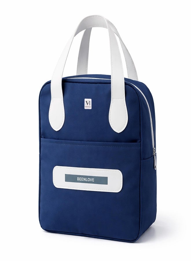 NFI essentials Insulated Lunch Bag for Men Women Large Tiffin Carry Bag Travel Lunch Box Organizer for Office, School, College, Leak-Proof Lunch Cooler Bag (Navy Blue) - Image 1