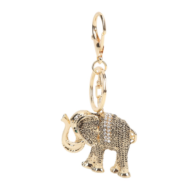 Elephant Keychain Electroplate Retro Keychain Good Luck Environmental Friendly Elephant Key Chain Cute Keychain for Birthday Gold - Image 4