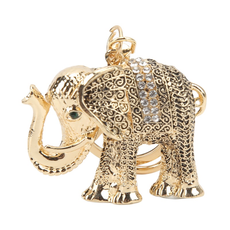 Elephant Keychain Electroplate Retro Keychain Good Luck Environmental Friendly Elephant Key Chain Cute Keychain for Birthday Gold - Image 5
