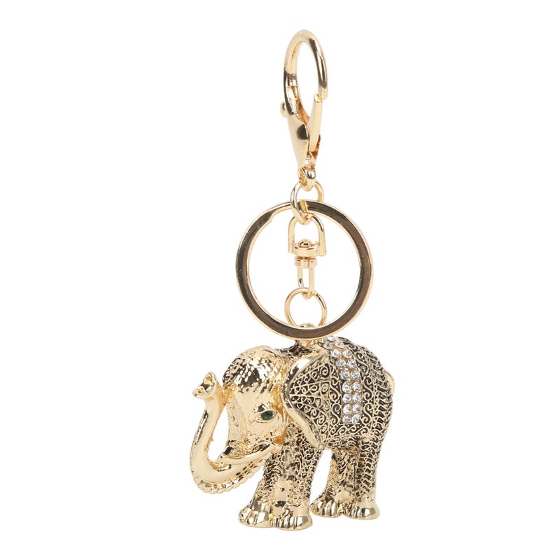 Elephant Keychain Electroplate Retro Keychain Good Luck Environmental Friendly Elephant Key Chain Cute Keychain for Birthday Gold - Image 3