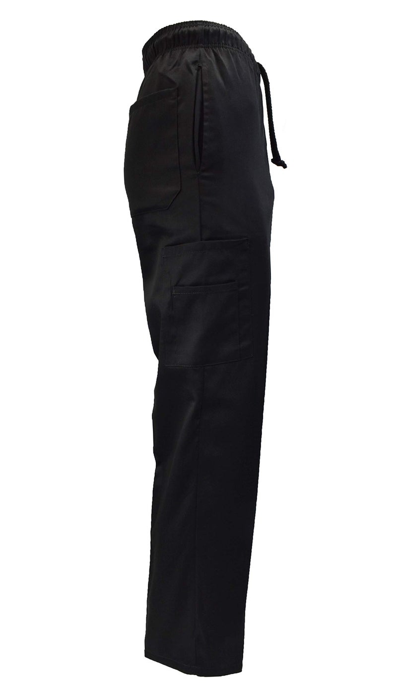 Natural Uniforms Classic Chef Cargo Pants (Black Single, Large) - Image 3