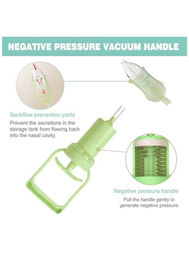 MUMO Baby Nasal Aspirator, Hand Pulled Negative Pressure Baby Nose Sucker, Newborn Baby Toddlers Cleans Snot and Anti Reflux Nasal Congestion (Green) - Image 3