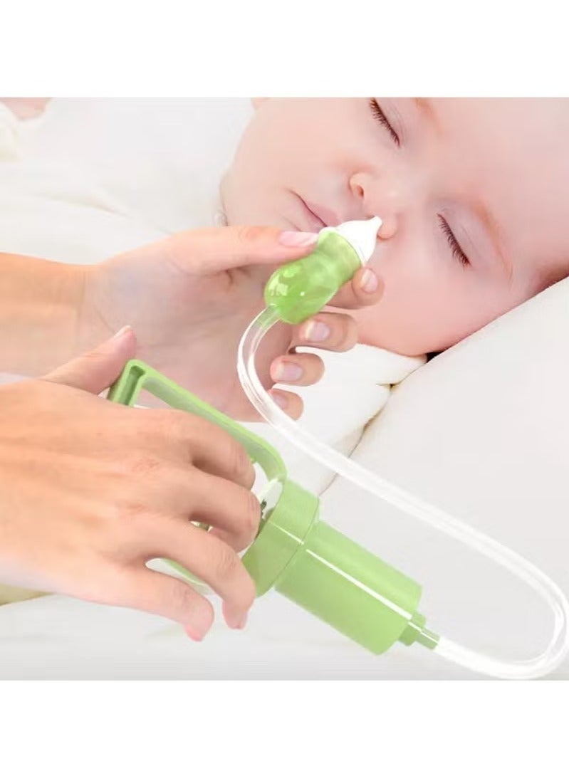 MUMO Baby Nasal Aspirator, Hand Pulled Negative Pressure Baby Nose Sucker, Newborn Baby Toddlers Cleans Snot and Anti Reflux Nasal Congestion (Green) - Image 1