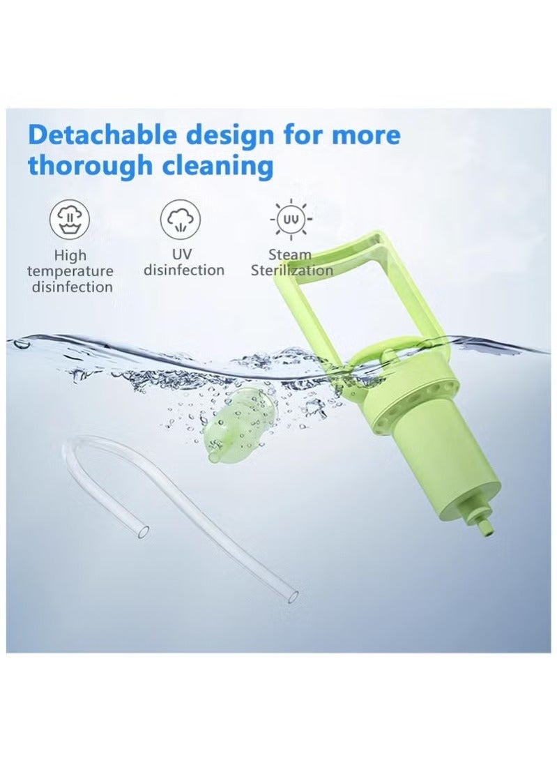 MUMO Baby Nasal Aspirator, Hand Pulled Negative Pressure Baby Nose Sucker, Newborn Baby Toddlers Cleans Snot and Anti Reflux Nasal Congestion (Green) - Image 5