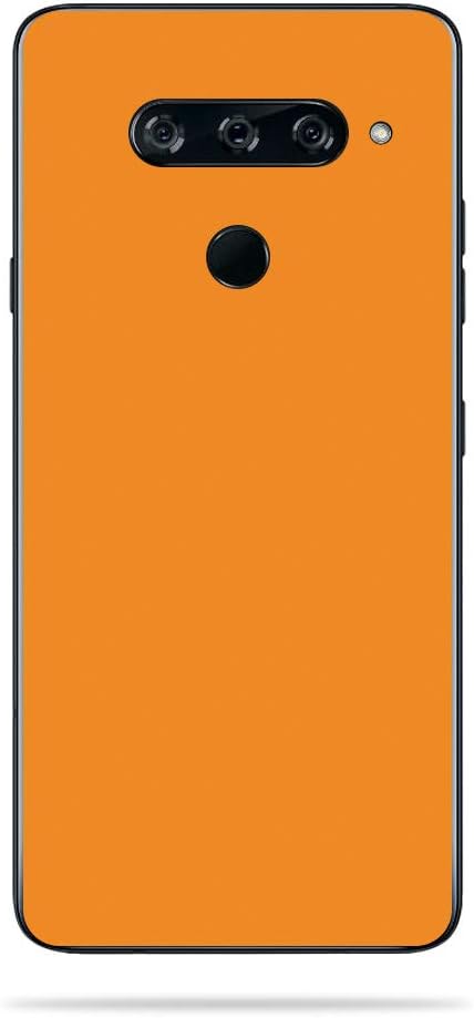 MightySkins Skin Compatible with LG V40 ThinQ - Solid Orange | Protective, Durable, and Unique Vinyl Decal wrap Cover | Easy to Apply, Remove, and Change Styles | Made in The USA