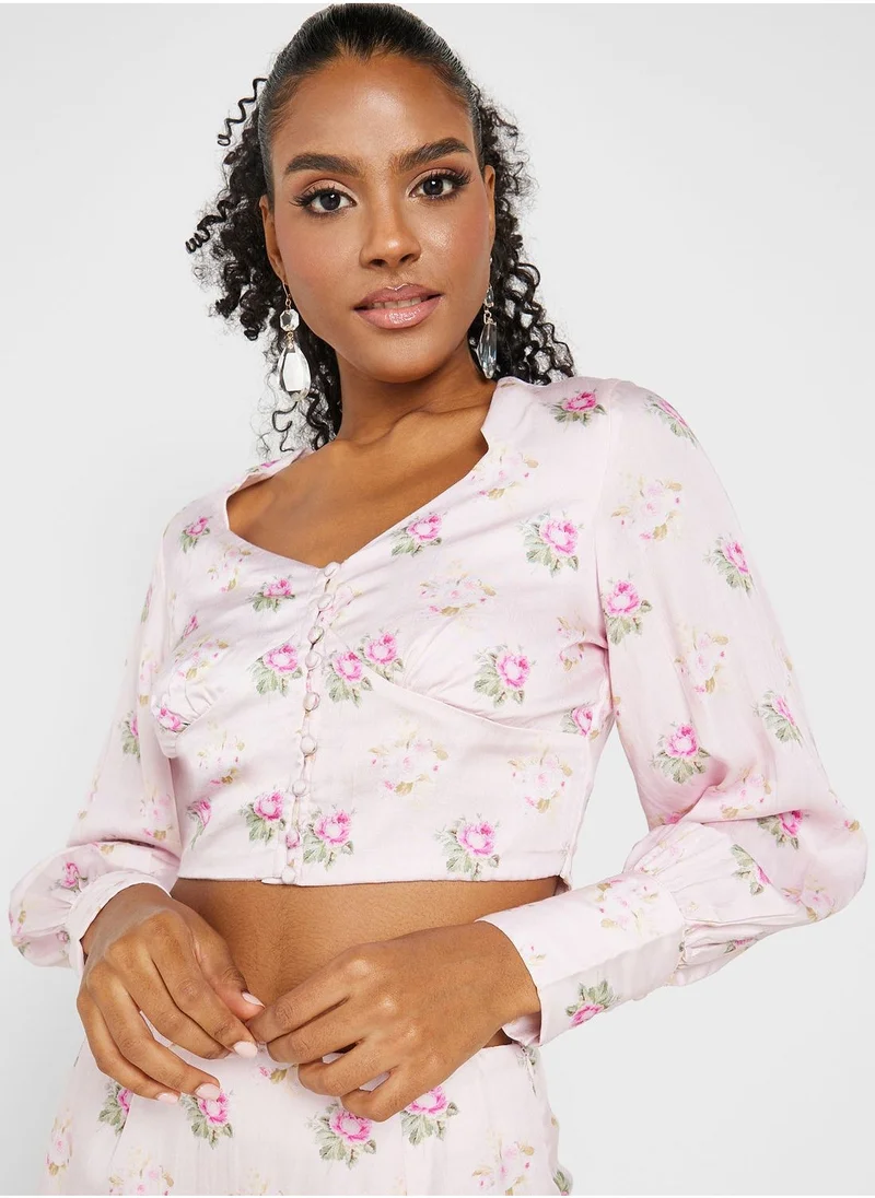 That’s My Gal Puff Sleeves Crop Top & Skirt Set