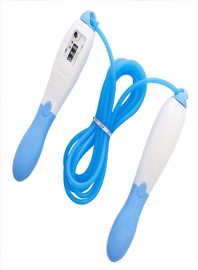 ORENAME Jump Skipping Rope for Men and Women with Number Counter Non-Slip Handle Tangle Free Rope Adjustable.Good Exercise Gym Training Tool for Adults & Kids (Blue) - Image 1