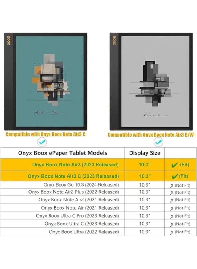 erorex Case For Boox Note Air 4 C Air 3 C Tablet 10.3 Inch 2023 Released Lightweight Clear Transparent Back Cover With Built In Pencil Holder  - Image 2