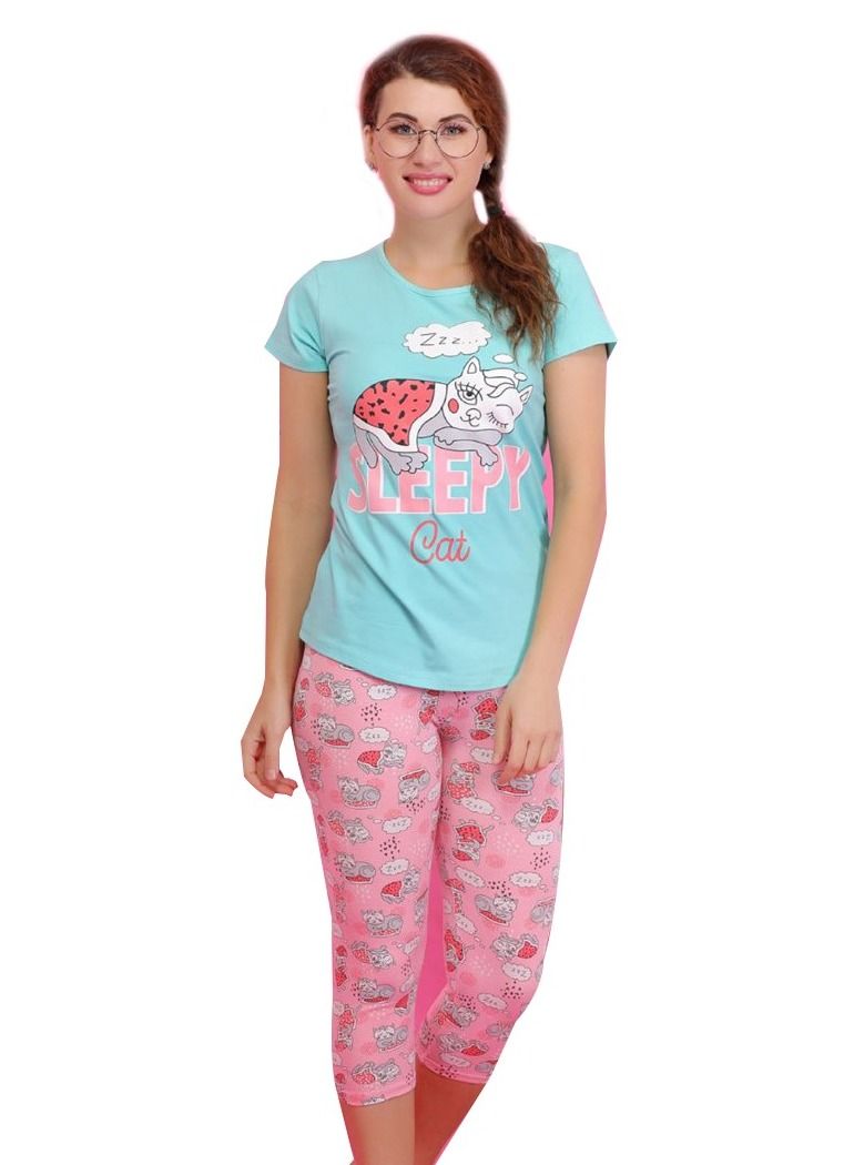 جنة بيجامة نوم قطن برمودا - PJ 548