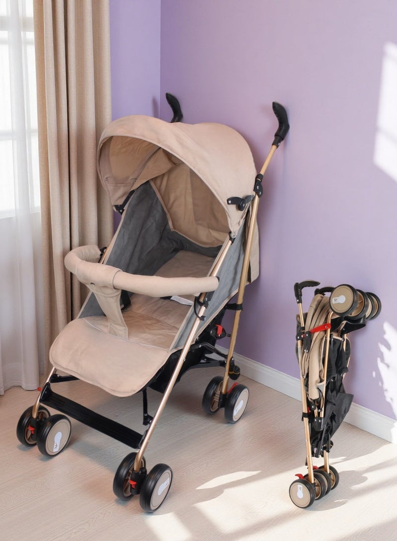 Easy Future Ultra Lightweight Foldable Travel Trolley, with reclining, moisture-wicking seat, multi-position foldable storage basket, adjustable canopy, and foldable design #1103 - Image 1