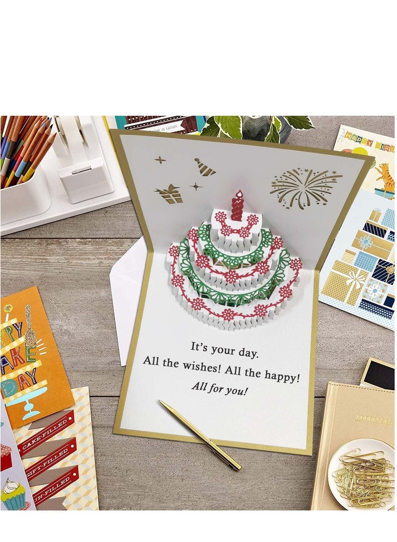 Generic 3D Changeable Colors Light Music Birthday Cards Pop up Warming LED Colourful Musical Birthday Cake Happy Birthday Card Greeting Cards Postcards for Mom Wife Sister Boy Girl and Friends 1 Pack  - Image 5