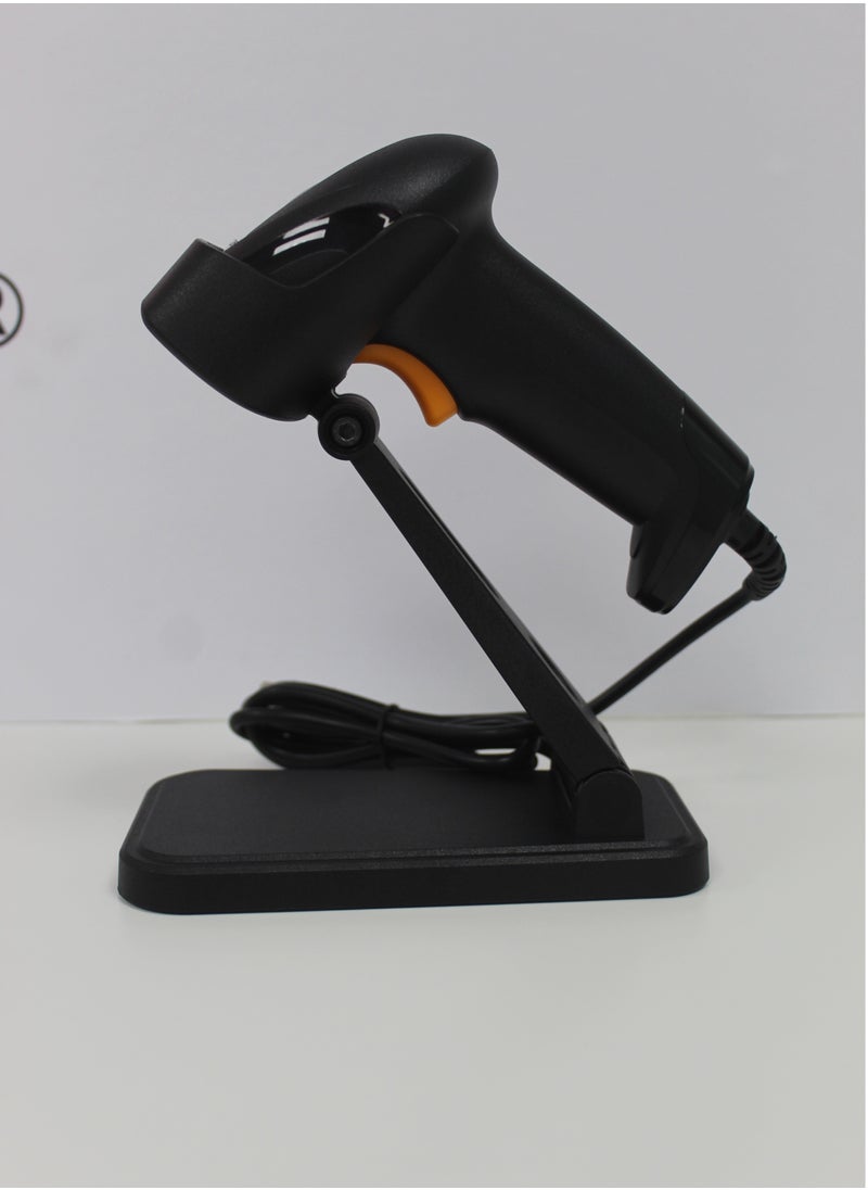 Astrapos - Astrapos Pos 1D & 2D Barcode Scanner with Wired and Stand | QR Code Scanner | BarCode Reader | USB Wired | Compatible with Computer System | for Supermarket, Retail, Library, Logistics, Warehouse. - Image 1