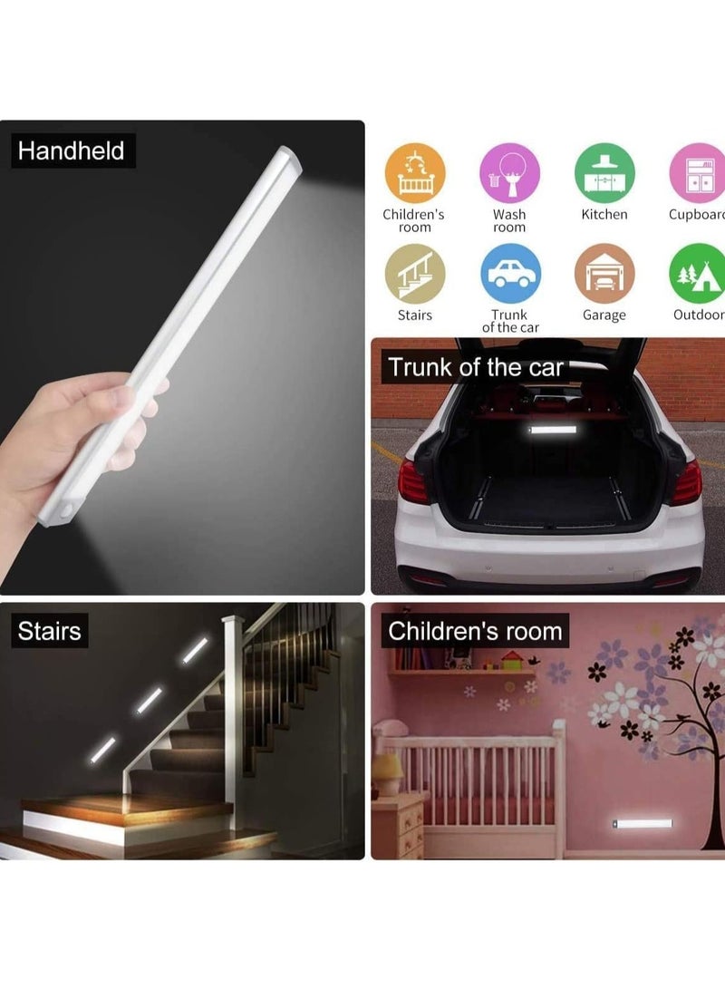 Reko LED Cabinet Lights Closet Light, Motion Sensor 28 LED Closet Lights Cabinet Lights,USB Rechargeable Wardrobe Stair Step Kitchen,Stick-on Anywhere Dimmable Strip Lighting for Kitchen, Hallway, Stairway - Image 2