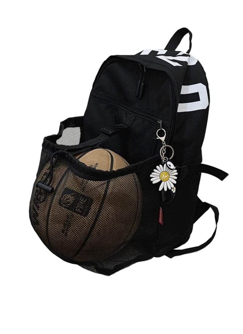 Generic Basketball Backpack, Youth Football Bag,  Large Sports Bag With Ball Compartment for Men Women Boys Girls, Basketball, Soccer, Volleyball, Rugby Unisex Sports Backpack (Black) - Image 1