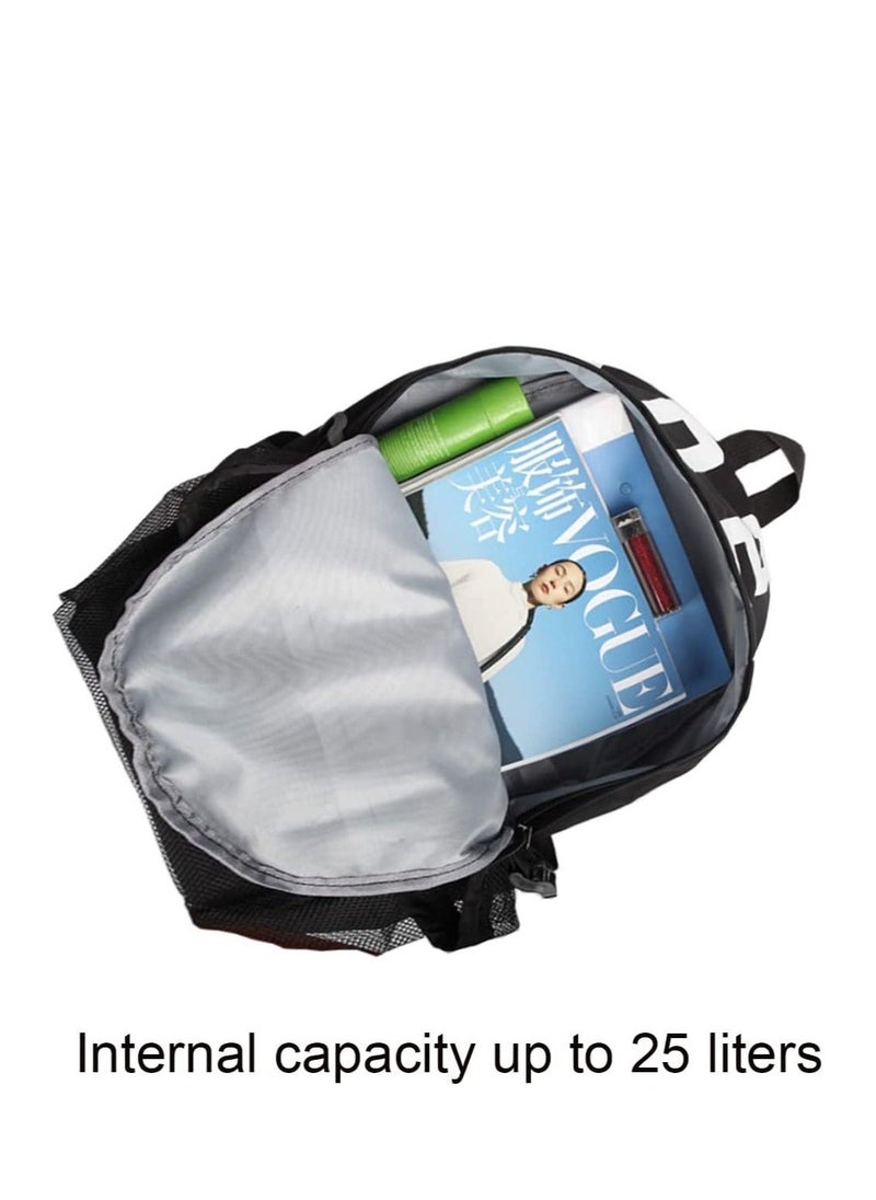Generic Basketball Backpack, Youth Football Bag,  Large Sports Bag With Ball Compartment for Men Women Boys Girls, Basketball, Soccer, Volleyball, Rugby Unisex Sports Backpack (Black) - Image 5