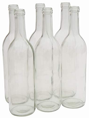North Mountain Supply - W5CL6 750ml Glass Bordeaux Wine Bottle Flat-Bottomed Cork Finish - Case of 6 (W5 Clear/Flint) - Image 3